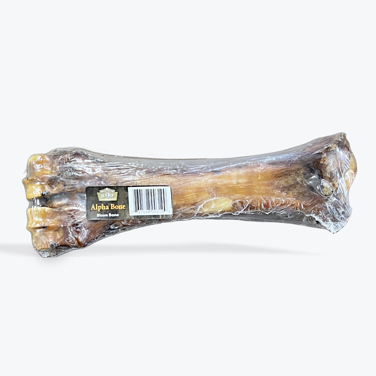Alpha bone for dogs sealed in plastic wrap