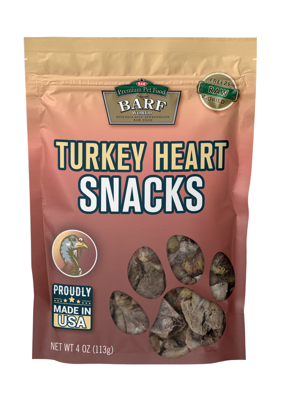 Freeze Dried Raw Turkey Hearts Topper and Treat