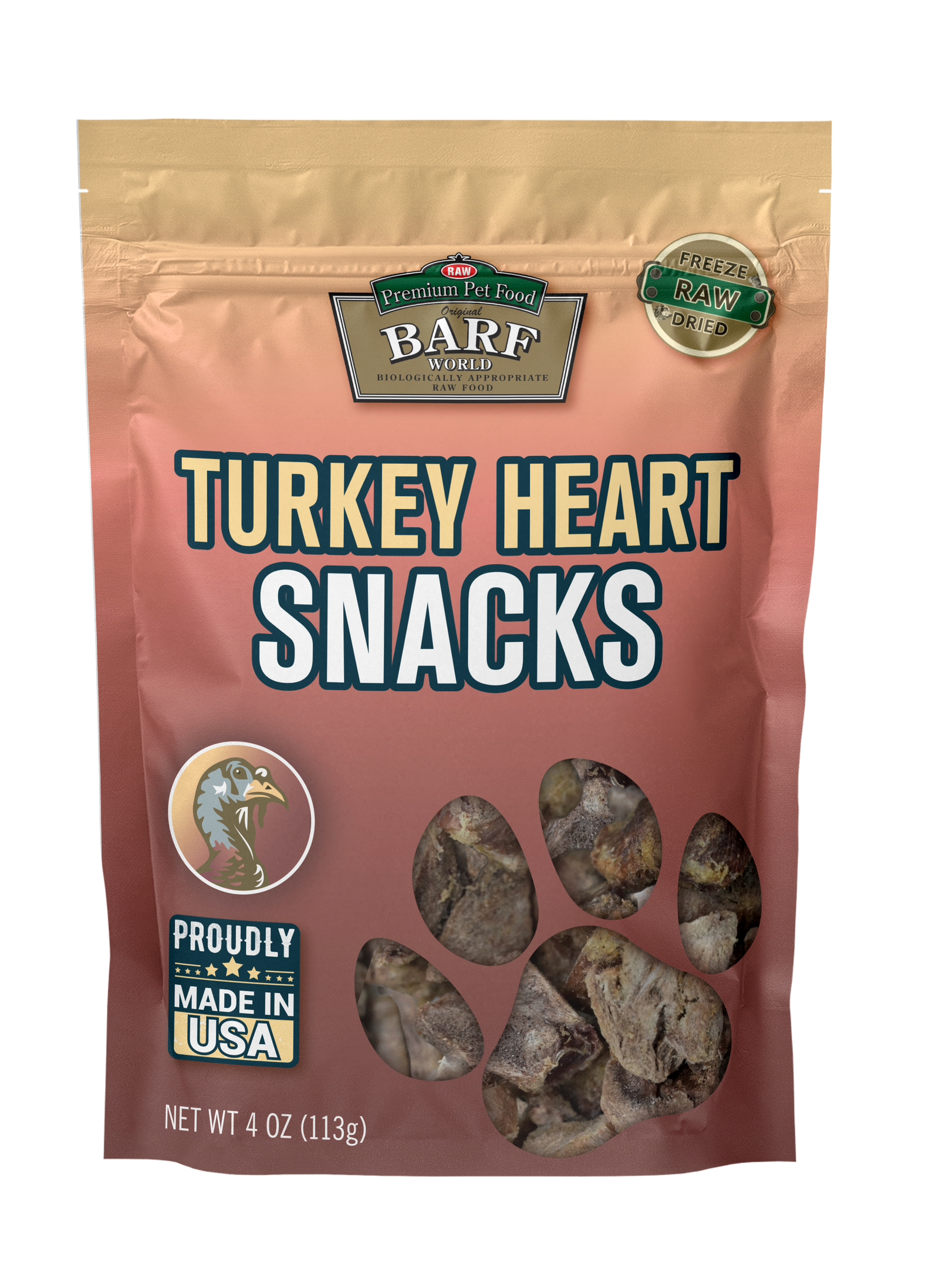 Freeze Dried Raw Turkey Hearts Topper and Treat