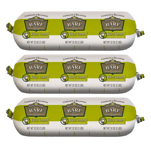 3 chubs of raw lamb dog food