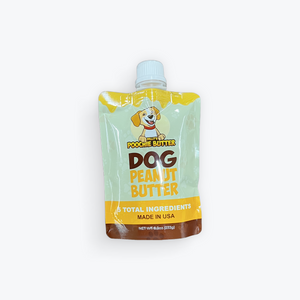 Pouch of Poochie Butter, dog peanut butter