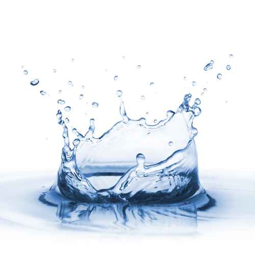 Drop of water splashing