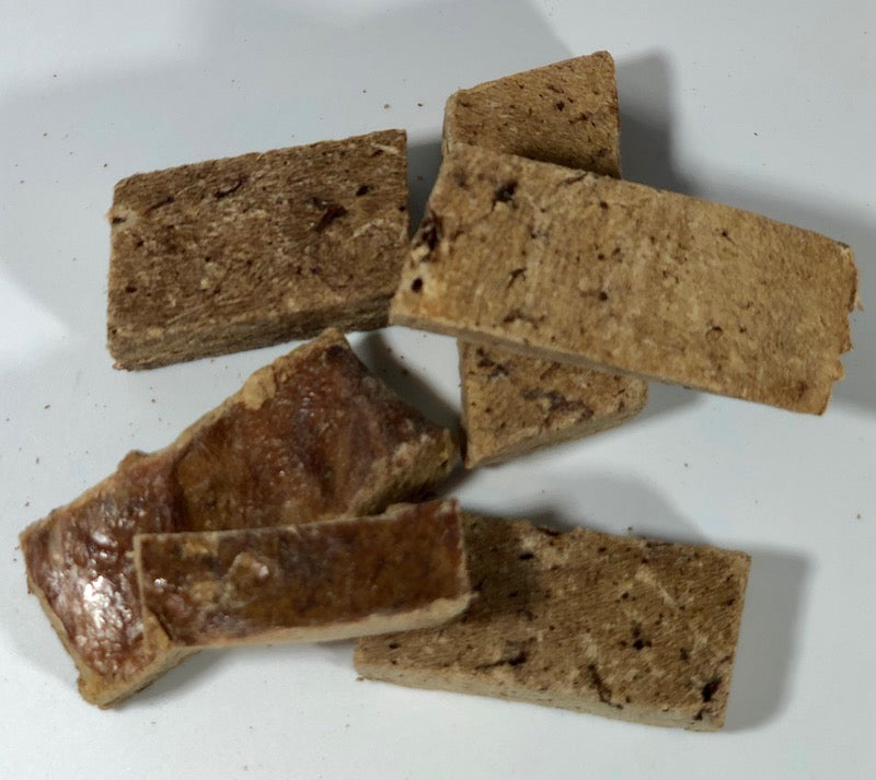 Slices of beef liver for dog treats