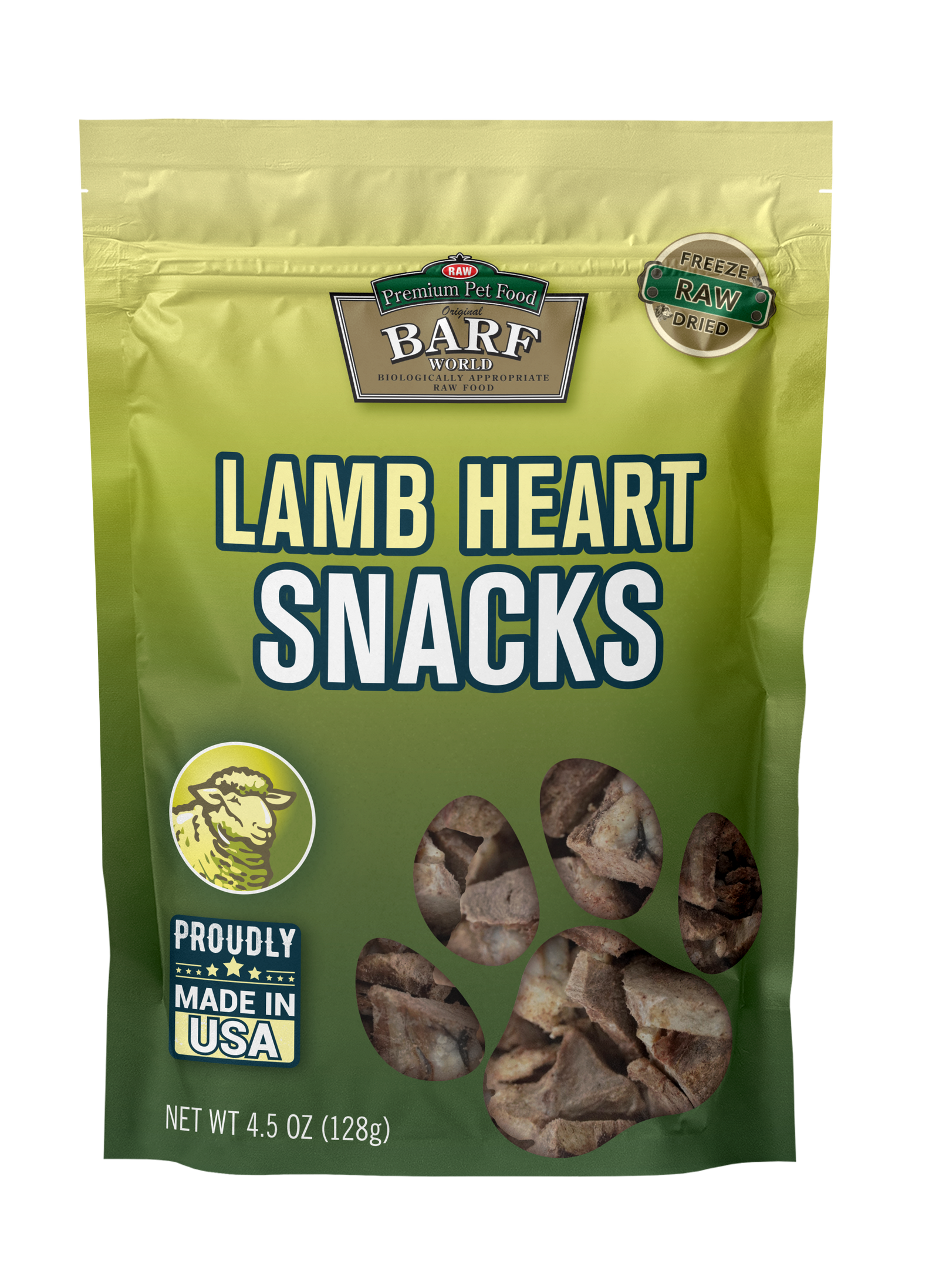 Freeze Dried Raw Lamb Hearts Treat or Topper