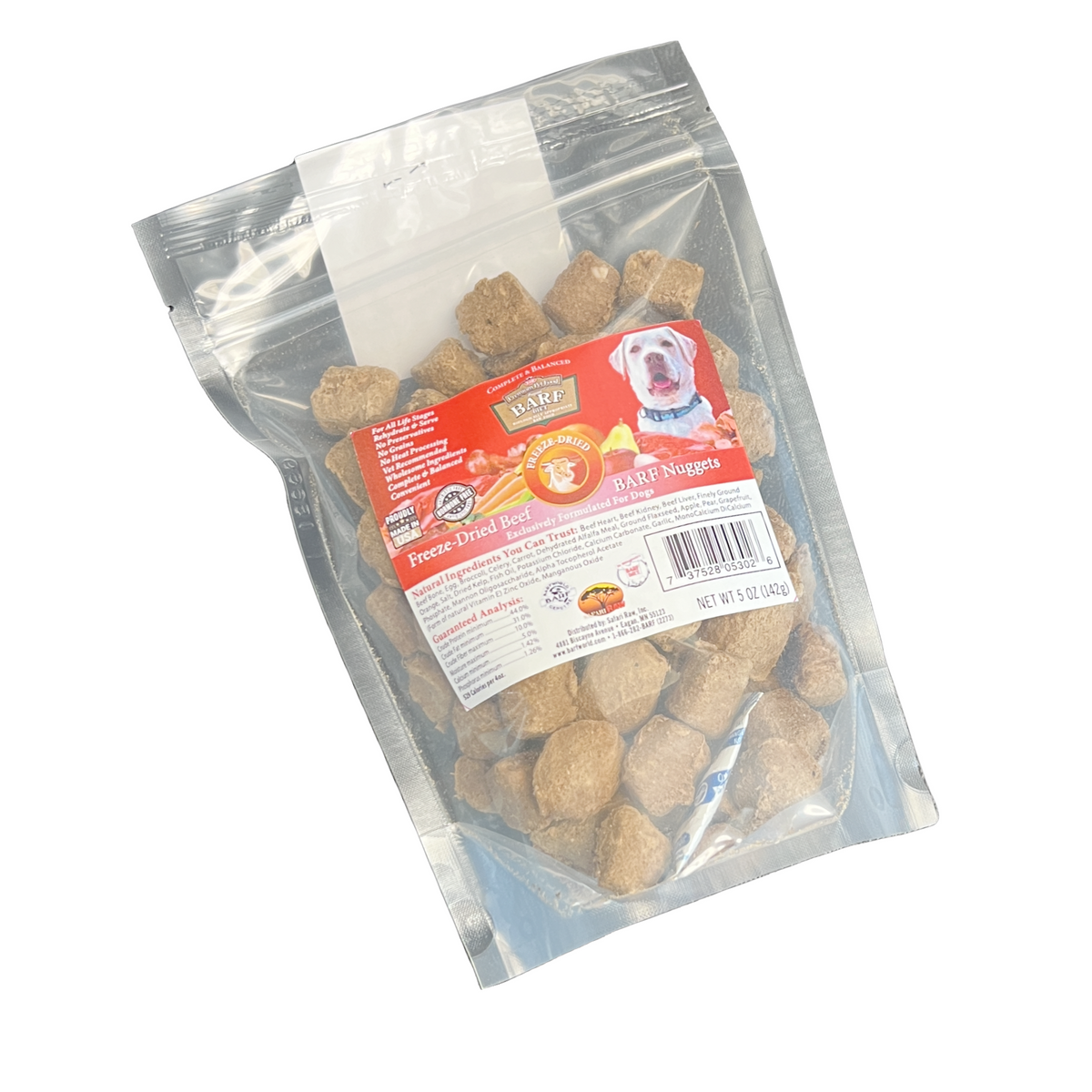 Bag of BARF beef dog treats