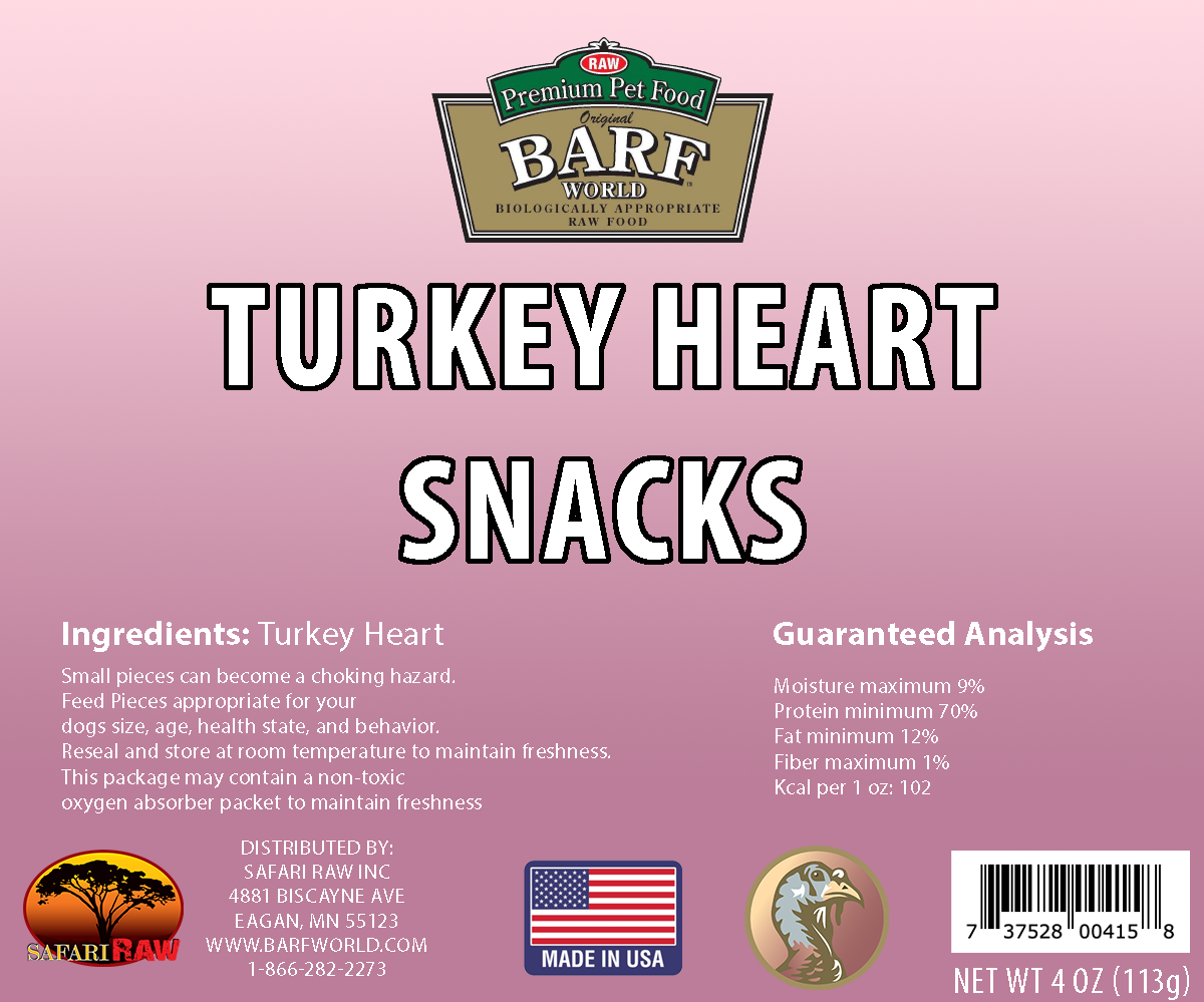 Freeze Dried Raw Turkey Hearts Topper and Treat