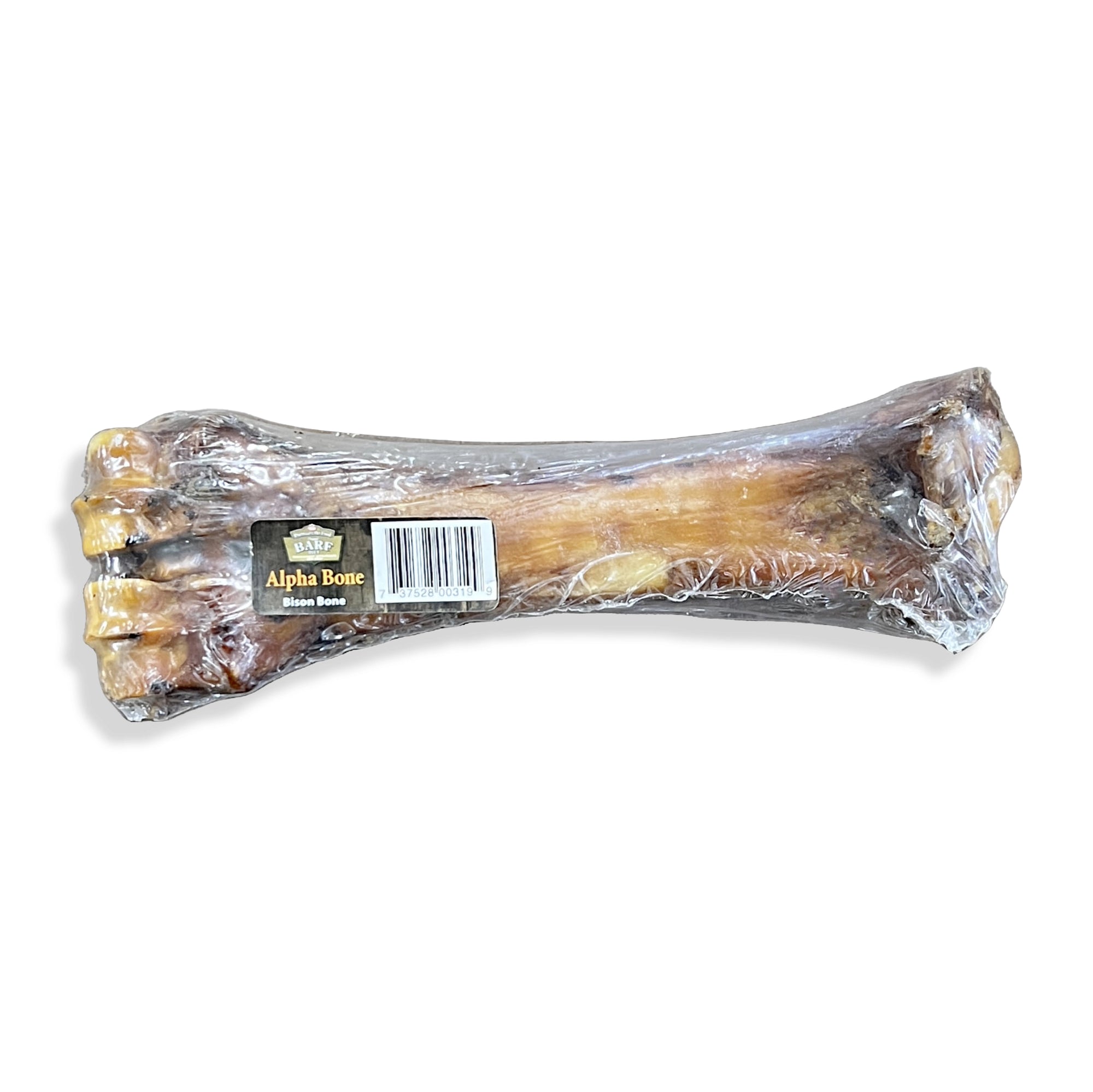 Alpha bone for dogs sealed in plastic wrap